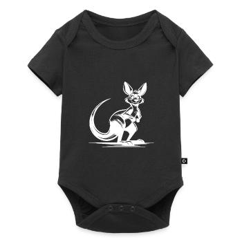 Australian smiling kangaroo - Baby Premium short-sleeve bodysuit - black - Front