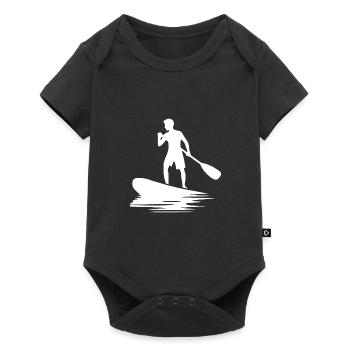 Stand Up Paddling paddling technique on the water - Baby Premium short-sleeve bodysuit - black - Front