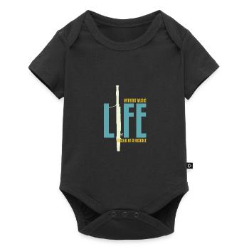 Cadeau d'instrument basson basson - Body à manches courtes Premium Bébé - noir - Devant