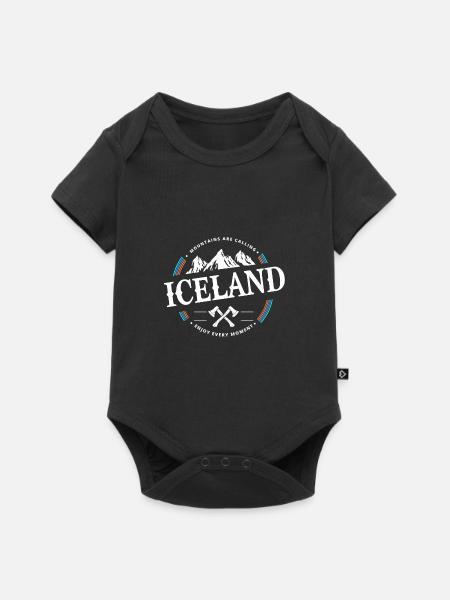 island - Baby Premium Kurzarmbody - Schwarz