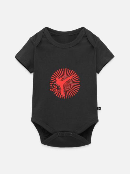 kampfsport shotokan karate - Baby Premium Kurzarmbody - Schwarz