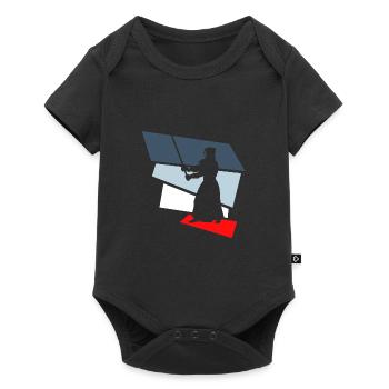 kendo retro - Baby Premium short-sleeve bodysuit - black - Front