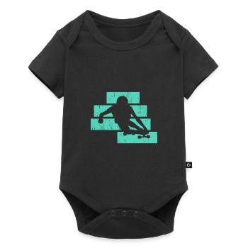 longboard - Body à manches courtes Premium Bébé - noir - Devant