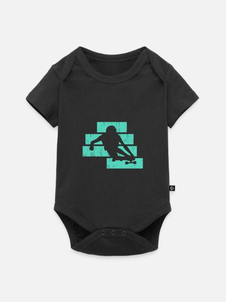 longboard - Body à manches courtes Premium Bébé - noir