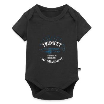 Cadeau trompette - Body à manches courtes Premium Bébé - noir - Devant