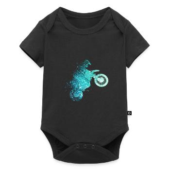cycliste vélo motocross freeride - Body à manches courtes Premium Bébé - noir - Devant