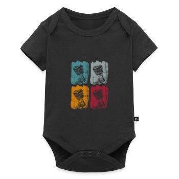 drums percussion djembe - Baby Premium short-sleeve bodysuit - black - Front