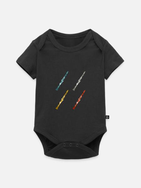 klarinettist klarinette - Baby Premium Kurzarmbody - Schwarz