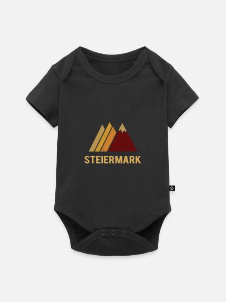 steiermark - Baby Premium Kurzarmbody - Schwarz