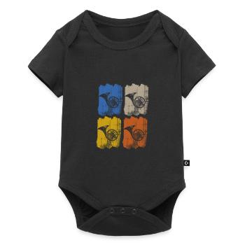 corne - Body à manches courtes Premium Bébé - noir - Devant