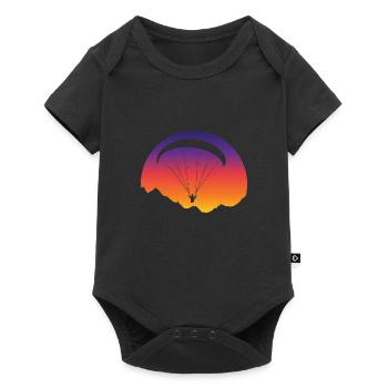 Paragliding Flying Paraglider Pilot Paragliding - Baby Premium short-sleeve bodysuit - black - Front