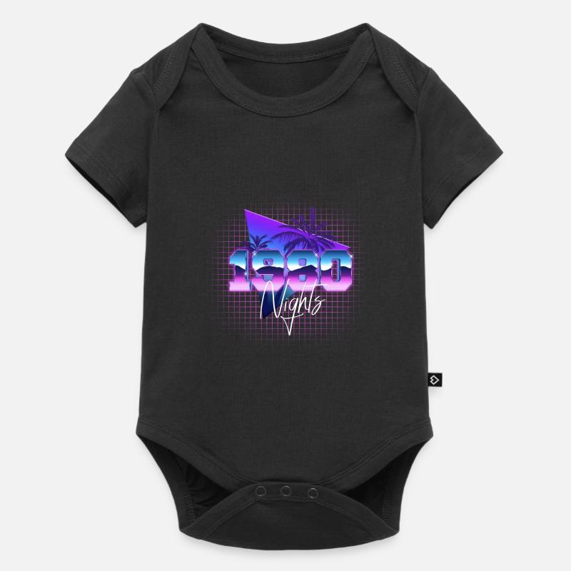 graphique néon - Body à manches courtes Premium Bébé - noir