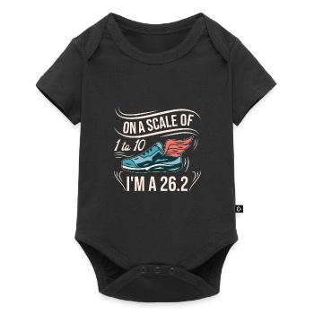 26.2 Meilen Marathon - Marathonläufer - Baby Premium Kurzarmbody - Schwarz - Vorne
