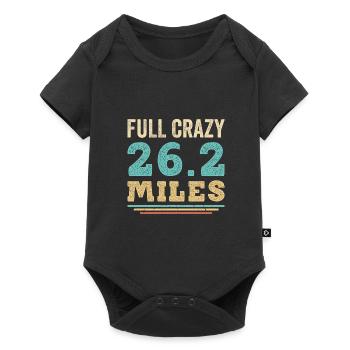 26.2 Meilen Marathon - Marathonläufer - Baby Premium Kurzarmbody - Schwarz - Vorne