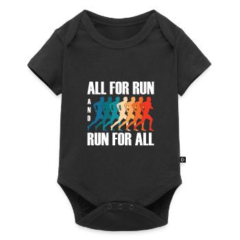 Love Running Zitat - Laufen Läufer Motivation - Baby Premium Kurzarmbody - Schwarz - Vorne