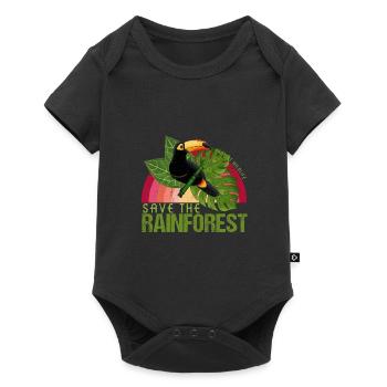 Idée de cadeau de la faune toucan forêt tropicale - Body à manches courtes Premium Bébé - noir - Devant