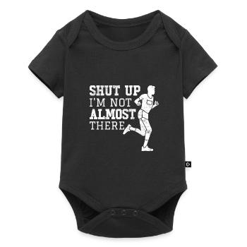 Läufer Marathon Halbmarathon - Marathontraining - Baby Premium Kurzarmbody - Schwarz - Vorne