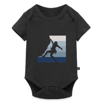 Retro Graphic Climbing Bouldering Rock Climber Mou - Baby Premium Kurzarmbody - Schwarz - Vorne