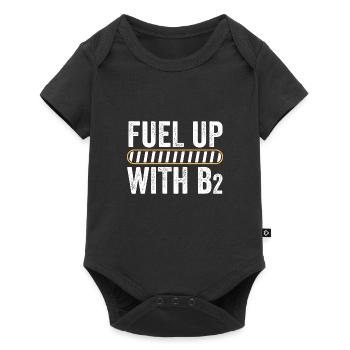 Fuel Up With B2 Motivational Graphic - Baby Premium short-sleeve bodysuit - black - Front