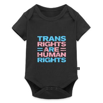 Trans Rights Are Human Rights Gay Rainbow Lgbtq Qu - Baby Premium Kurzarmbody - Schwarz - Vorne