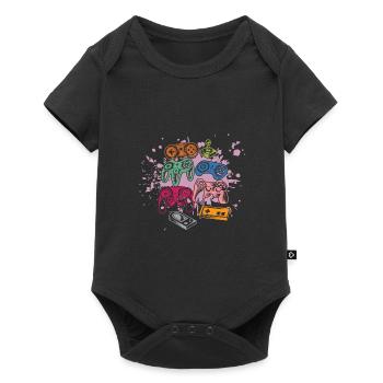 Gamer Graphic Video Game Player Gaming Gamer Pc Co - Baby Premium Kurzarmbody - Schwarz - Vorne