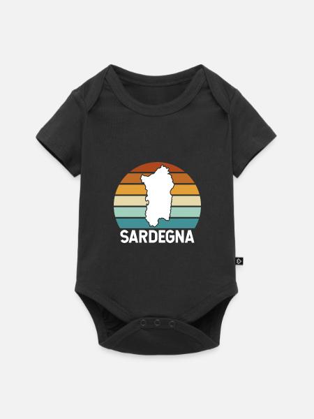 Sardinien Sardegna Retro - Premium kortærmet baby-body  - sort