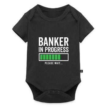 Banker In Progress Please Wait Bookkeeper Finance - Baby Premium Kurzarmbody - Schwarz - Vorne