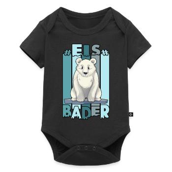 winterbader eisbär ice cool eisbader cold stripes - Baby Premium Kurzarmbody - Schwarz - Vorne