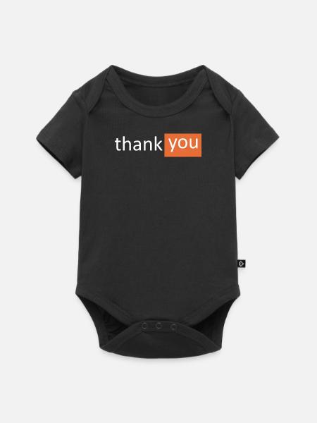 VIELEN DANK - Baby Premium Kurzarmbody - Schwarz
