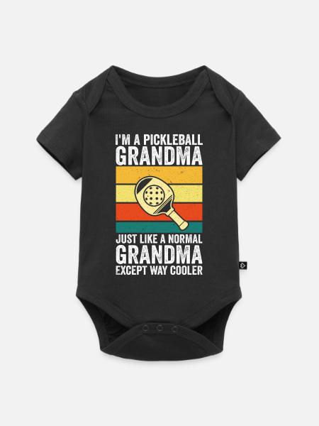 Olen pickleball-mummo kuin tavallinen mummo - Premium vauvojen lyhythihainen body - musta