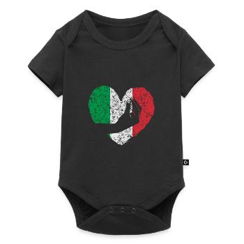 Italie. Geste de la main typiquement italien avec le cœur. - Body à manches courtes Premium Bébé - noir - Devant