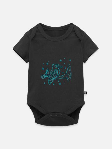 Vogel - Fliegen - Naturschutz Tierfreund - Zoo - Premium kortærmet baby-body - sort