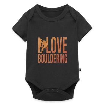I Love Bouldering Rock Boulder Rock Climber Climbi - Baby Premium Kurzarmbody - Schwarz - Vorne