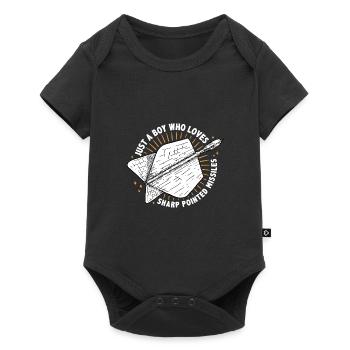 Just A Boy Who Loves Sharp Pointed Missiles Dart P - Baby Premium short-sleeve bodysuit - black - Front