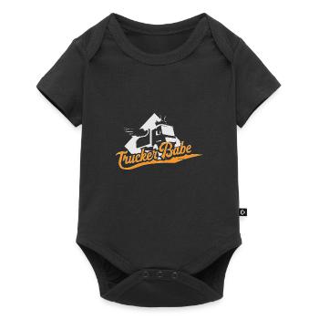 Trucker Babe - LKW Frauen Männer Leidenschaft - Baby Premium Kurzarmbody - Schwarz - Vorne