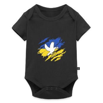 Dove of Peace Ukraine - Baby Premium short-sleeve bodysuit - black - Front