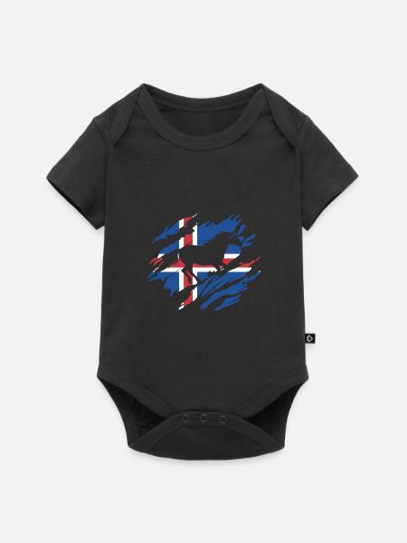 Isländer - Baby Premium Kurzarmbody - Schwarz