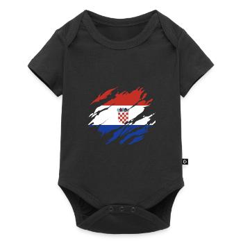 Croatia Flag - Baby Premium short-sleeve bodysuit - black - Front