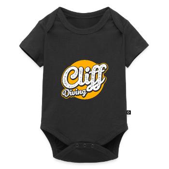 Retro Graphic Cliff Diver Cliff Diving Tombstoning - Baby Premium short-sleeve bodysuit - black - Front