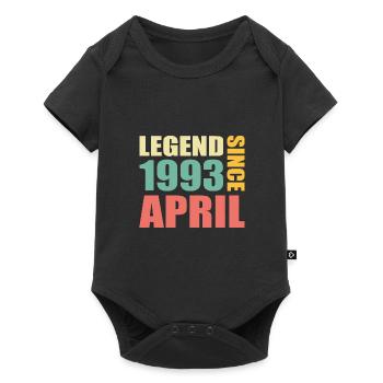30. Geburtstag April Jahrgang 1993 Geschenkidee - Baby Premium Kurzarmbody - Schwarz - Vorne