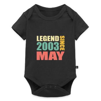 20. Geburtstag Mai Jahrgang 2003 Geschenkidee - Baby Premium Kurzarmbody - Schwarz - Vorne