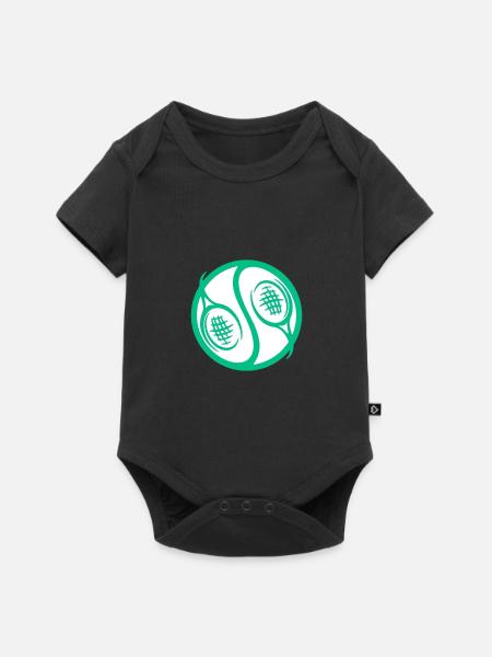 Tennis Spieler Fan Geschenk Idee - Baby Premium Kurzarmbody - Schwarz