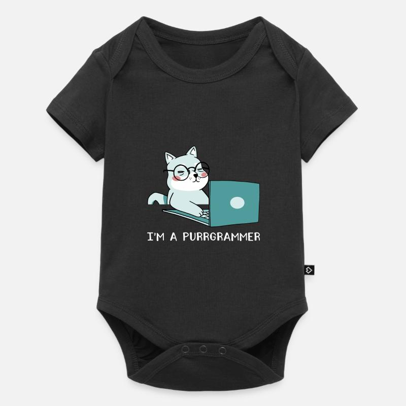 I'm A Purrgrammer Coder Software Developer Compute - Baby Premium Kurzarmbody - Schwarz