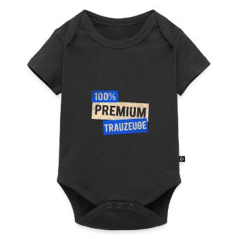Trauzeuge - Baby Premium Kurzarmbody - Schwarz - Vorne