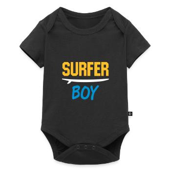 Surfer boy (planche de surf) - Body à manches courtes Premium Bébé - noir - Devant