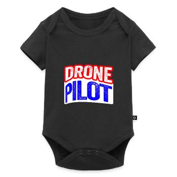 Drone Pilot - Vintage Warp Design Gift - Baby Premium short-sleeve bodysuit - black - Front