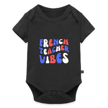 French Teacher Vibes - Baby Premium short-sleeve bodysuit - black - Front