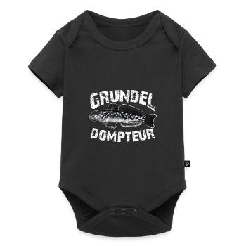 Grundeln fischen angeln - Baby Premium Kurzarmbody - Schwarz - Vorne