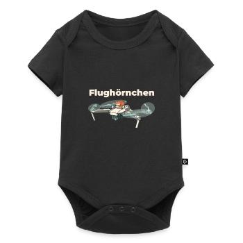 Flughörnchen - Eichhörnchen in Quadrocopter - Baby Premium Kurzarmbody - Schwarz - Vorne