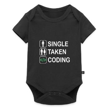 Single Taken Coding Programmer Coder Software Deve - Baby Premium Kurzarmbody - Schwarz - Vorne